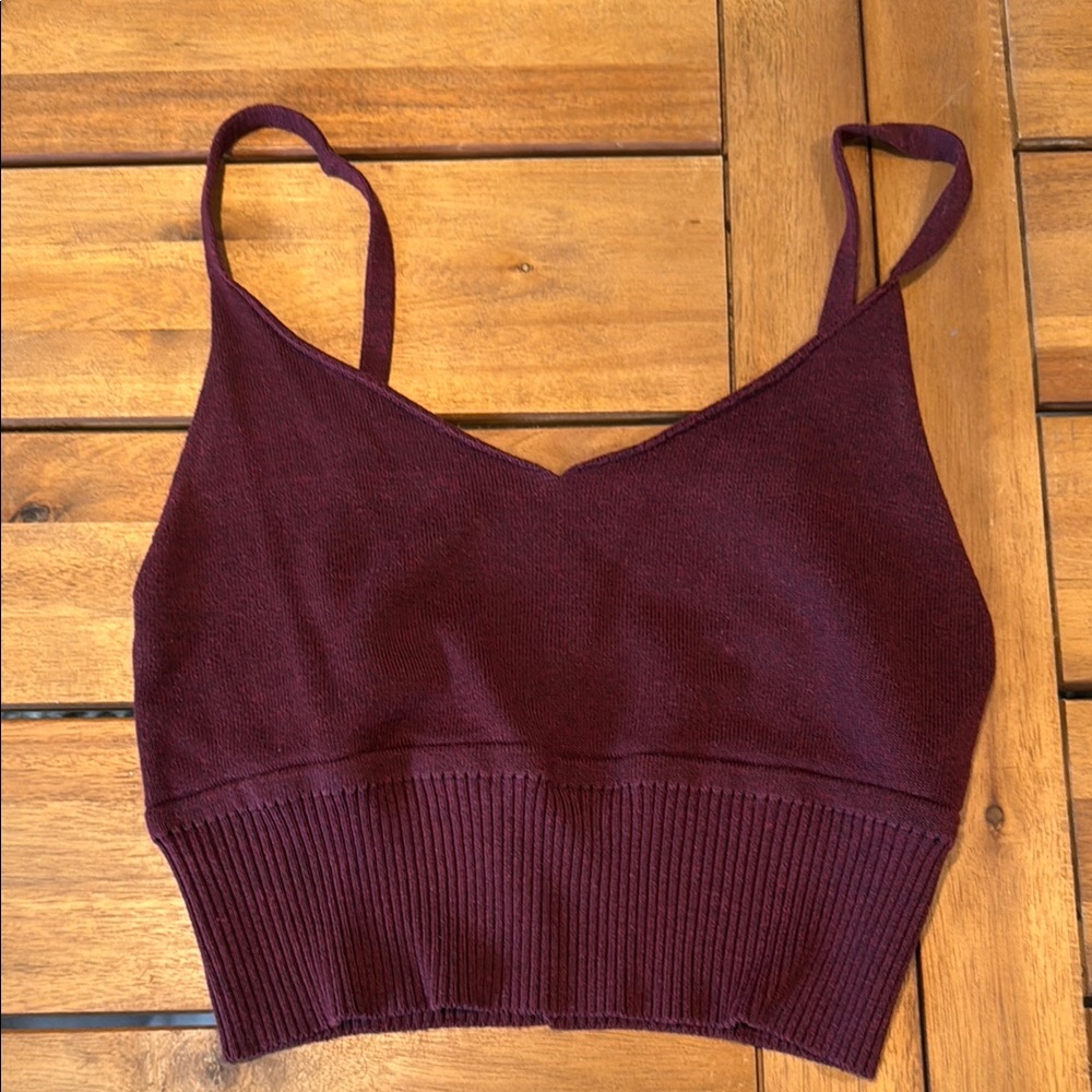 Obey Purple Ribbed Bandeau Intimates